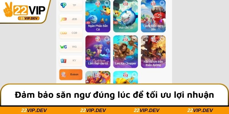 Đảm bảo săn ngư đúng lúc để tối ưu lợi nhuận