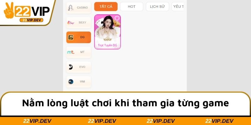 Nằm lòng luật chơi khi tham gia từng game